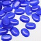 Cat Eye Cabochons, Oval, Blue, 25x18x3.5mm