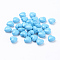 Opaque Acrylic Beads, Heart, Cyan, 10x11x6mm, Hole: 2mm, about 1267pcs/500g