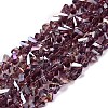 Electroplate Transparent Glass Beads Strands EGLA-Q139-01A-A15-1