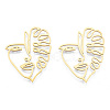 201 Stainless Steel Filigree Joiners Links STAS-N090-LA942-2-2