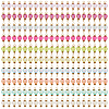 200Pcs 10 Colors Transparent Acrylic Pendants PALLOY-GO00013-1
