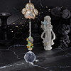 Pet Memorial Alloy Rhinestone Cat Paw Print Hanging Suncatchers HJEW-WH20022-03G-3