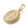 Brass Shell Pendants KK-D328-01G-A-2