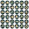 48pcs 12 Style Glass Cabochons GLAA-AR0001-11-1