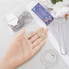 12Pcs 304 Stainless Steel Round Snake Chain Necklaces Set NJEW-SC0001-11-3