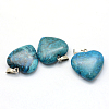 Dyed Heart Natural Gemstone Pendants X-G-Q438-05-2