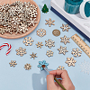 200Pcs Christmas Theme Unfinished Wood Snowflake Sheets FIND-BC0014-53-3