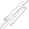 Brass Cable & Flat Sequin Chains Necklaces for Women NJEW-D302-40P-4