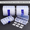 10 Grids Plastic Bead Storage Containers CON-WH0086-053A-4