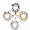 Alloy Magnetic Locket Pendants PALLOY-T052-21-1