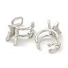 Brass Micro Pave Cubic Zirconia Cuff Earrings EJEW-C104-055P-2