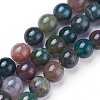 Natural Indian Agate Round Beads Strands G-N0120-06-10mm-1