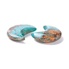 Assembled Natural Orange Quartz & Synthetic Turquoise Cabochons G-K317-B01-3