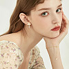 12Pcs Cloud Shape Brass Stud Earring Findings KK-GO0001-65-5