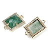 Natural Green Strawberry Quartz Faceted Rectangle Links G-I375-07G-06-2
