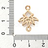 Brass Pave Clear Cubic Zirconia Connector Charms ZIRC-U004-02G-01-3