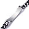 Religion 304 Stainless Steel Cuban Link Chain Bracelets BJEW-P263-H01-AS-4