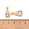 Brass Micro Pave Cubic Zirconia Pendants KK-G533-18G-02-3