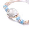 Handmade Dry Pressed Flower Link Bracelet for Girl Women BJEW-C004-01G-2