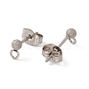 Non-Tarnish 304 Stainless Steel Stud Earring Findings STAS-E179-05A-P-2