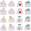 24Pcs 8 Style Halloween Theme Alloy Enamel Pendants ENAM-SZ0004-24-1
