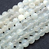 Natural White Moonstone Beads Strands G-P342-02A-8mm-A-1