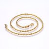 Ion Plating(IP) 304 Stainless Steel Rope Chain Necklaces NJEW-F226-03G-06-1