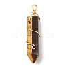 Natural Mixed Gemstone Pointed Pendants PALLOY-JF01502-2