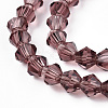 Bicone Glass Beads Strands X-EGLA-P016-4mm-03-3