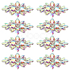 8Pcs Glass Cabochons(Hot Melt Adhesive On The Back) GGLA-FG0001-07A-1