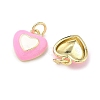 Brass Enamel Pendants KK-B170-01G-04-2