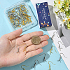 60Pcs 2 Colors 304 Stainless Steel Earring Hooks STAS-SC0010-73-4