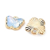 Rack Plating Alloy Glass Charms FIND-Q099-07G-04-2
