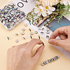 300Pcs Brass Acrylic Rhinestone Spacer Beads RB-ME0001-01-3
