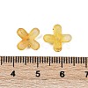 Metal Enlaced Acrylic Bead Caps OACR-G044-01I-3