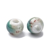 Bright Glazed Porcelain Beads PORC-D300-A08-3