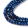 Electroplate Glass Beads Strands GLAA-H021-01B-FP03-5
