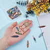32Pcs 8 Colors Alloy Enamel Pendants FIND-GF0008-98-3