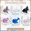 60Pcs 6 Styles Marine Organism Resin Figurines Statues for Home Desktop Decoration RESI-OC0001-70-2