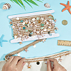 5 Yards Polyester Thread & Plastic Shell Beaded Trim Ribbon OCOR-PH0007-74A-3