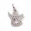 Brass Micro Pave Cubic Zirconia Charms ZIRC-F132-46P-2