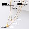 304 Stainless Steel Pendant Double Layer Necklaces BE8835-1-1
