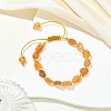 Natural Tourmaline & Brass Beads Braided Bead Bracelets BJEW-JB13938-2