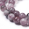 Natural Lepidolite/Purple Mica Beads Strands G-G770-04A-8mm-2