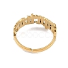 Ion Plating(IP) 304 Stainless Steel Constellation Open Cuff Ring for Women RJEW-C097-01G-04-3
