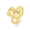 Brass Letter Open Cuff Rings for Women RJEW-G313-01B-G-1
