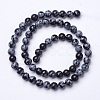 Natural Snowflake Obsidian Beads Strands G-D855-11-6mm-2