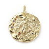 Brass Micro Pave Cubic Zirconia Pendants ZIRC-G157-03D-01G-1