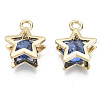 Brass Micro Cubic Zirconia Charms KK-N235-034C-3
