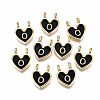 Alloy Enamel Charms X-ENAM-T012-02O-RS-1